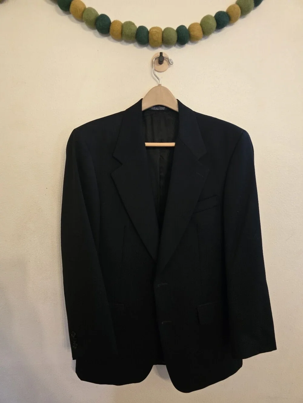 Brandini Le Collezioni Tailored for Robinson's Pure Wool Black Blazer 38R